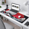 EFISH Tapis de Souris de Jeu Japonais XXL 800 x 300 mm Grand Tapis de Bureau Bords Cousus Imperméable Antidérapant pour PC, MacBook, Ordinateur Portable Améliore la précision et la Vitesse. (Y25)