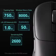 AJAZZ AJ179 PRO PAW3395 souris de jeu sans fil avec Base de chargement rvb 26000DPI souris ergonomique légère pour ordinateur portable Gamer