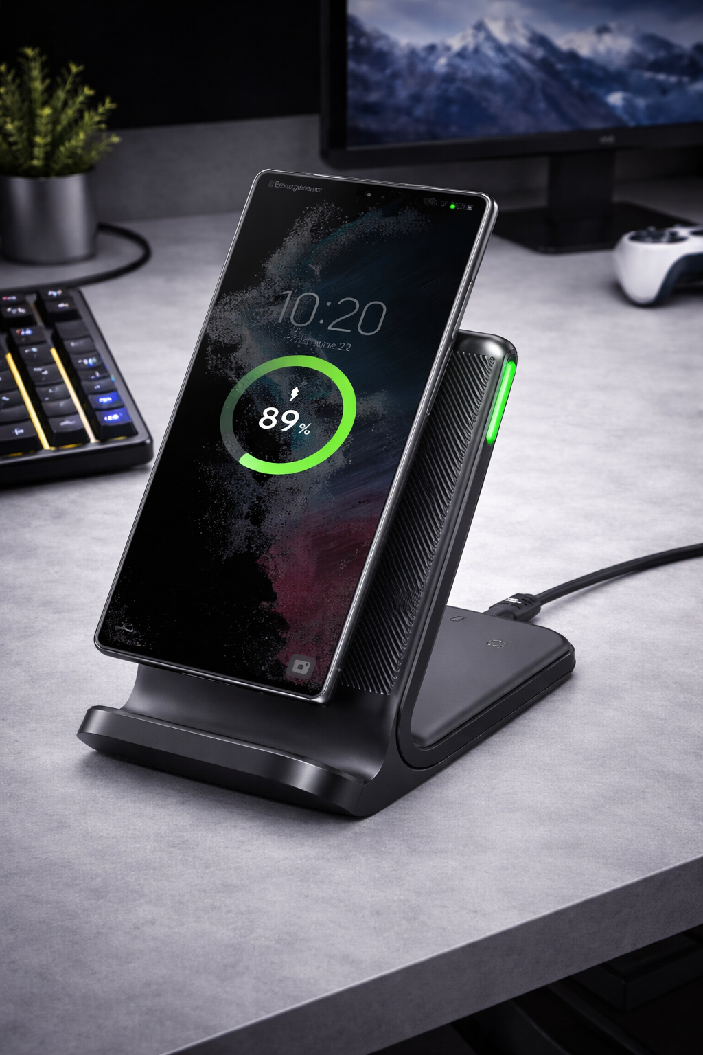 INIU Chargeur Induction 15W, Chargeur sans Fil Certifié Qi à Charge Rapide, Wireless Charger Accessoire Bureau pour iPhone 17 16 Pro Max 15 Plus 14 13 12 11 XR, Samsung, Xiaomi, Google Pixel, etc.